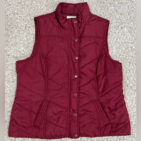 Sonoma Women’s Petite L Red Vest - Picture 1 of 5